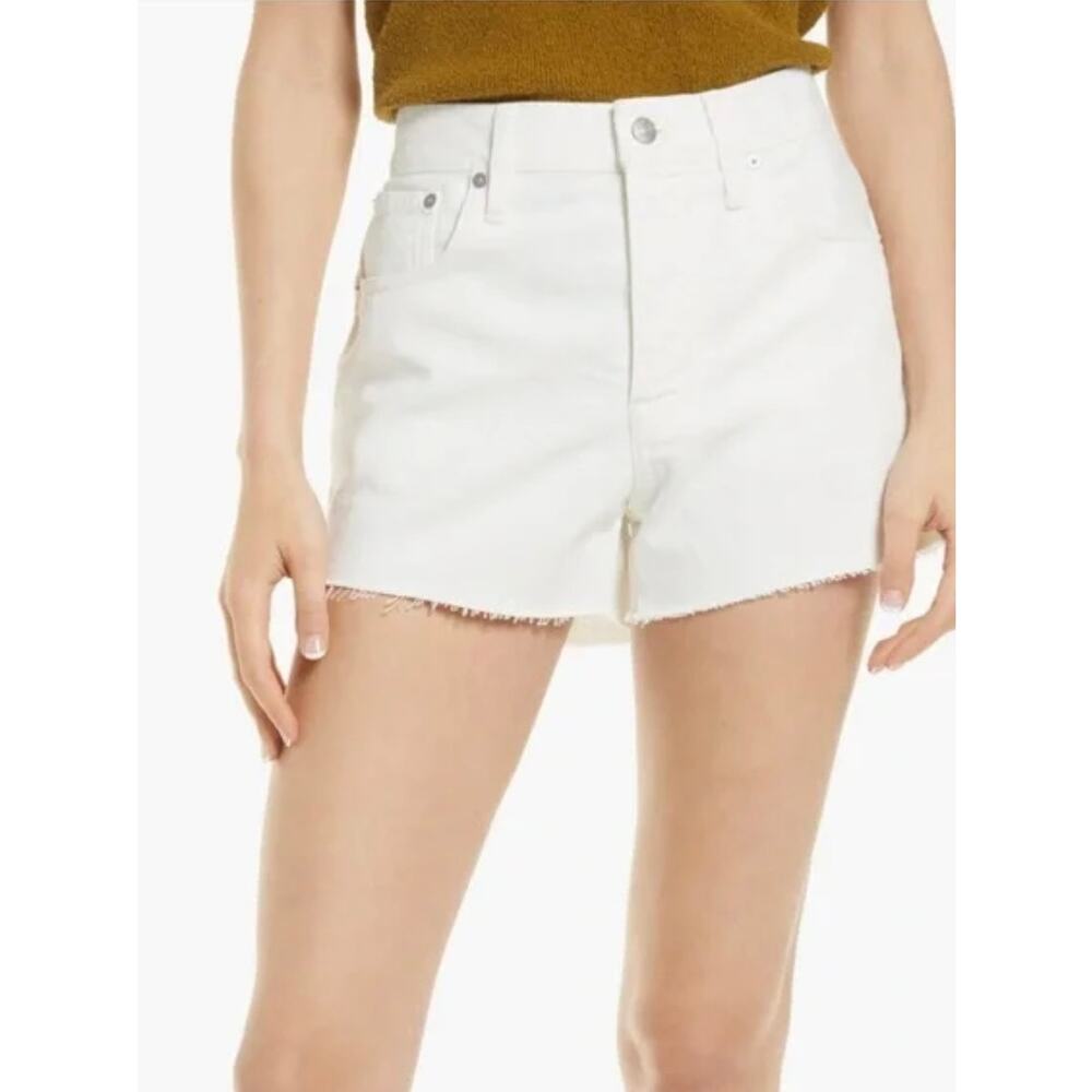 Madewell Women's Relaxed Denim Shorts White Size 30 NWOT